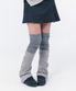 [레이 PICK] Striped layered button leg warmer GREY