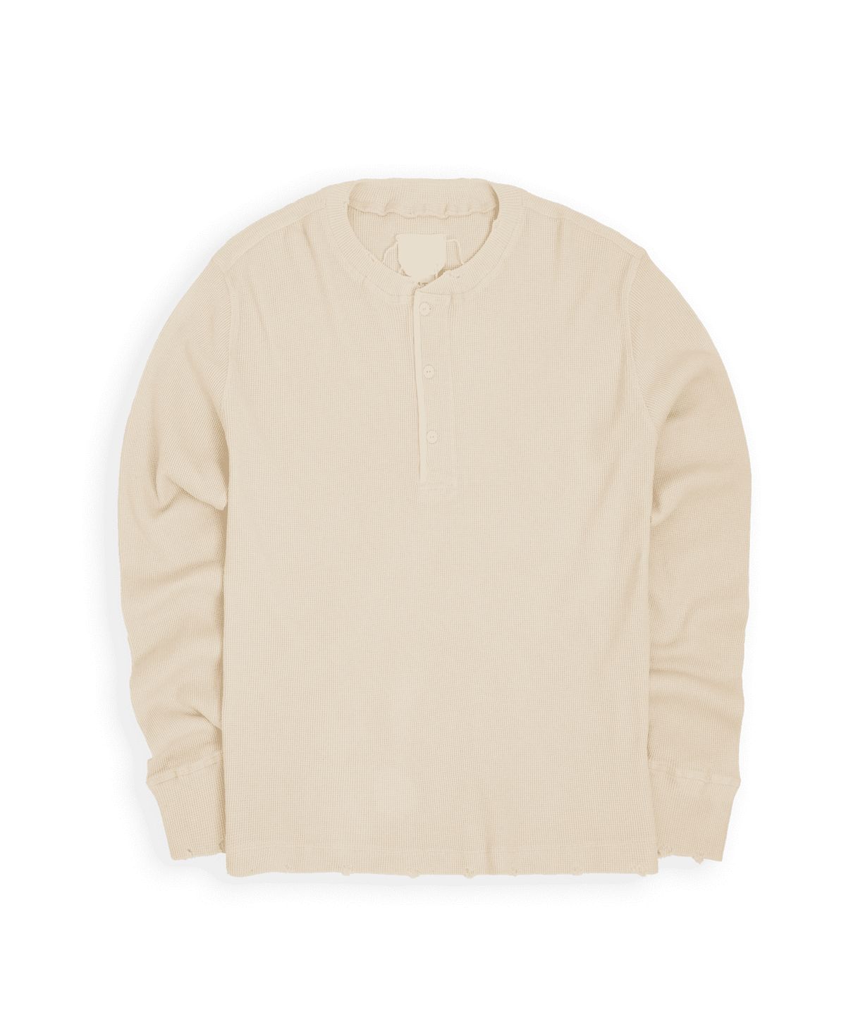 투위드(TUEWID) TUEWID CLASSIC WAFFLE KNIT HENLEY LONGSLEEVE T-SHIRT