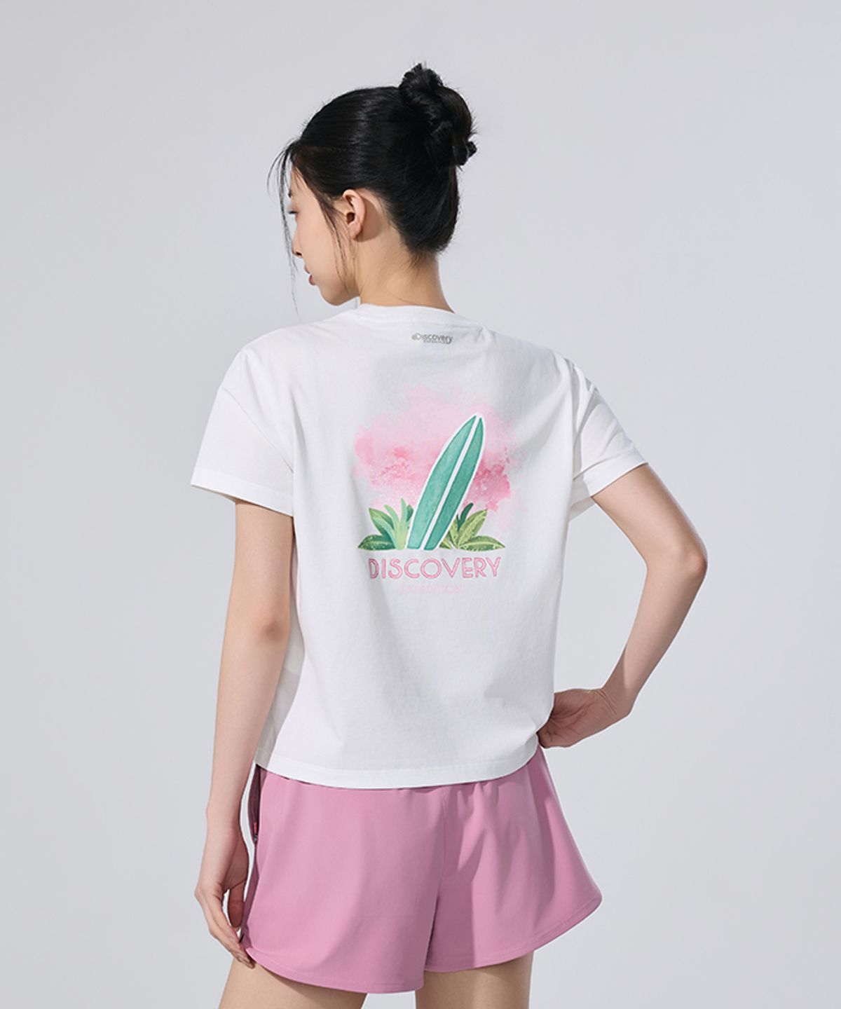 디스커버리 익스페디션(DISCOVERY EXPEDITION) 여성 프레시벤트 서프보드 반팔티셔츠 (WHITE)