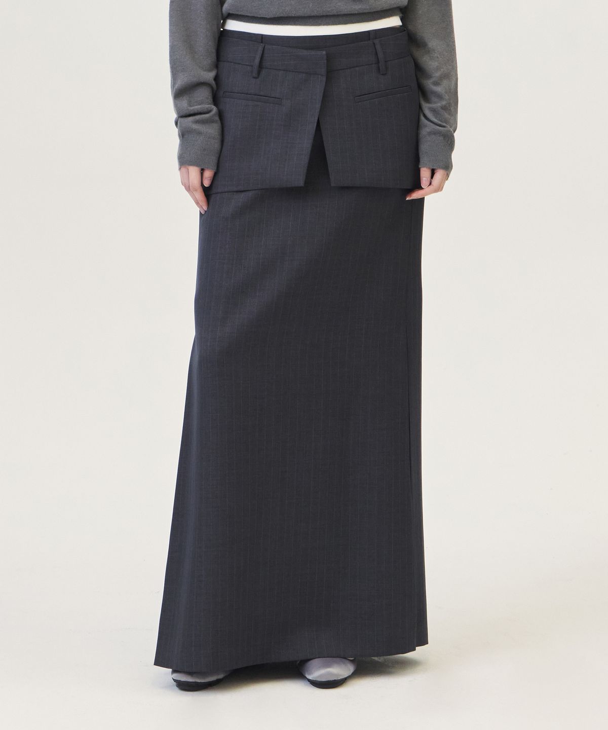 그로브(GROVE) LYNN LONG SKIRT (GRAY)