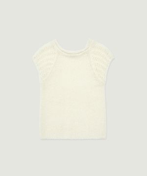 JACE NET HALF SLEEVE KNIT (CREAM)