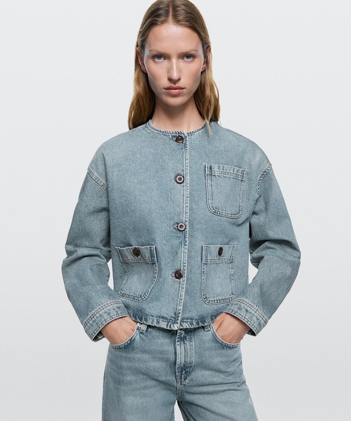 마시모두띠(MASSIMO DUTTI) 쇼트 데님 재킷
