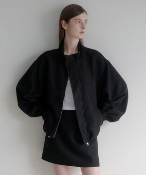 esy half tweed blouson (블랙)