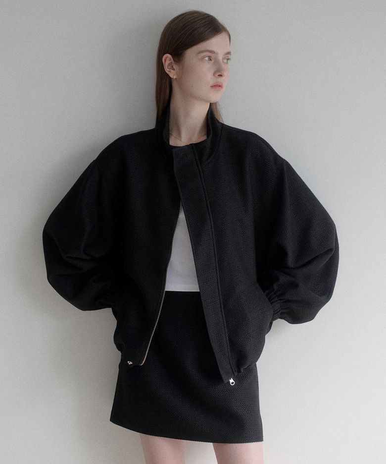 esy half tweed blouson (블랙)