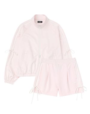 리본 타이 트랙 세트 페일핑크