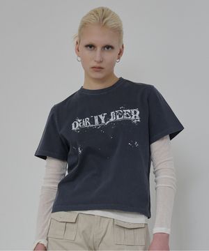 페인트 드랍 티셔츠 (네이비)