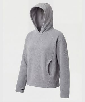 핑거 홀 와플 후디 MELANGE GREY