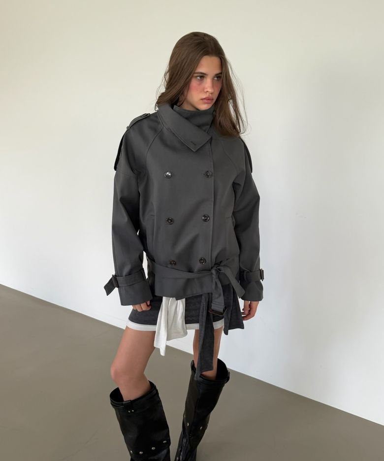 AUTHENTIC TRENCH JACKET (CHARCOAL)