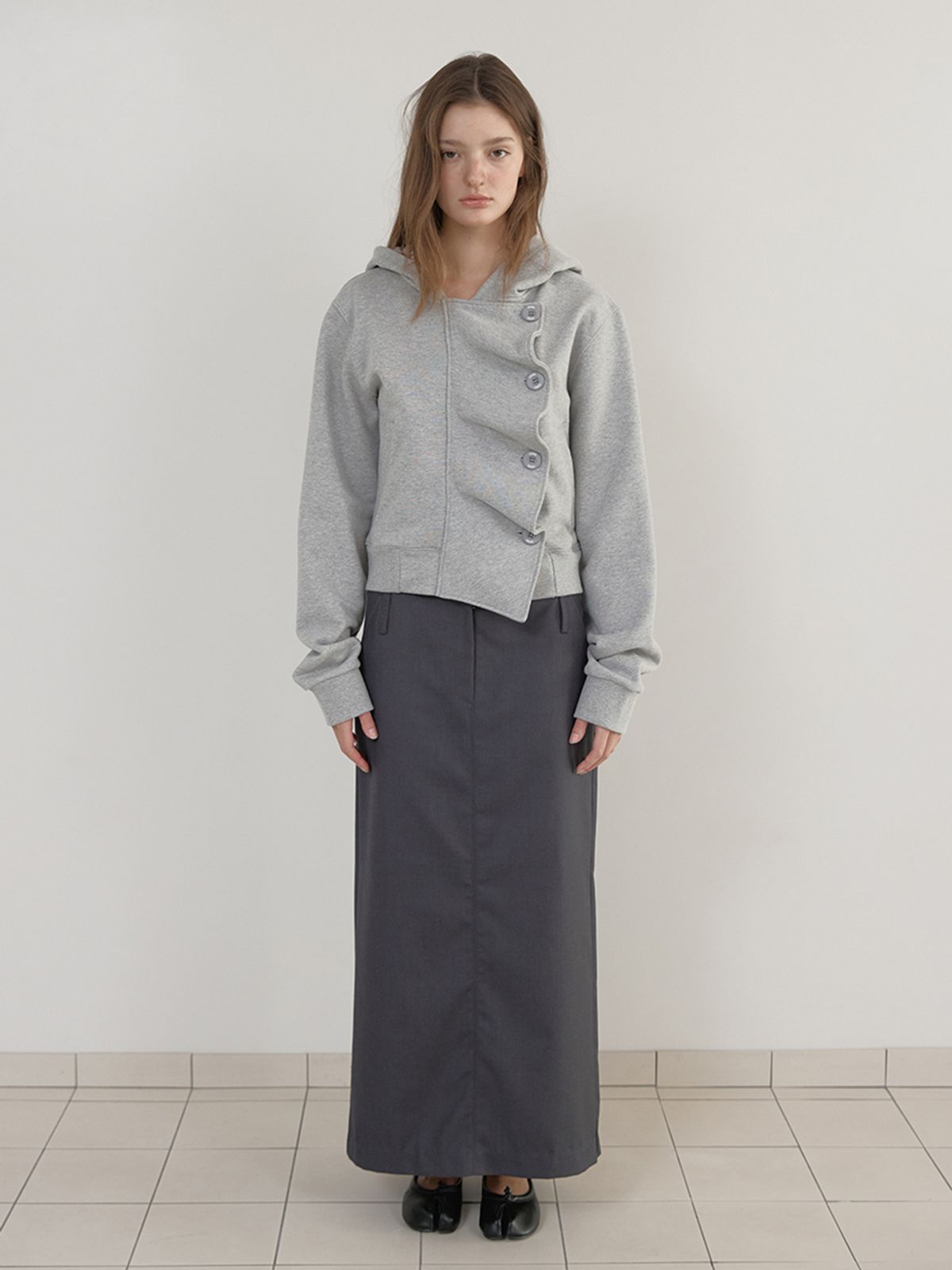 아수라(ASURA) ESSENTIAL MAXI SKIRT (CHARCOAL)