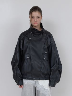 HERITAGE LEATHER JUMPER (BLACK)