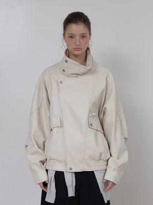 HERITAGE LEATHER JUMPER (IVORY)
