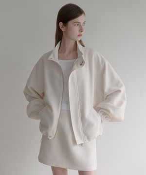 esy half tweed blouson (아이보리)