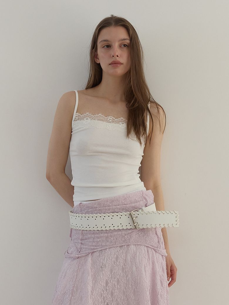 PALE LACE SLEEVELESS (IVORY)