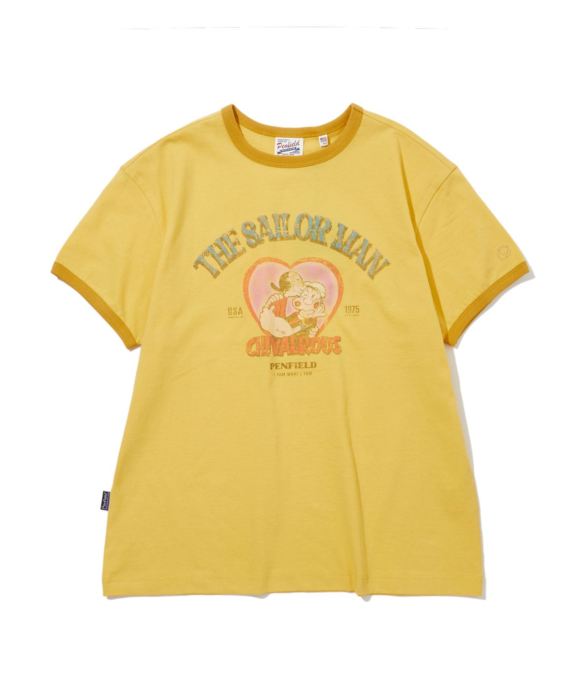 펜필드(PENFIELD) 빈티지 시리즈 CHIVALROUS 반팔 티셔츠 옐로우_FS2KT43U