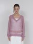 SHEER MOHAIR V-NECK KNIT (VIOLET)
