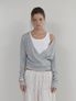 SOFT WRAP KNIT T (MELANGE GREY)