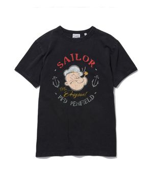 빈티지 시리즈 세일러 링거 반팔 티셔츠 블랙_FS2KT40U