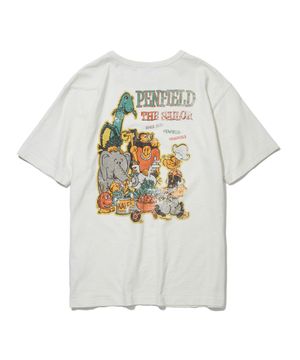 슬럽 유니브 빈티지 아트워크 반팔 티셔츠 화이트_FS2KT19U