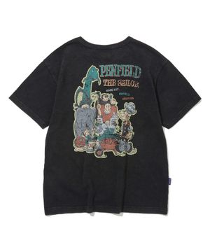 슬럽 유니브 빈티지 아트워크 반팔 티셔츠 블랙_FS2KT18U