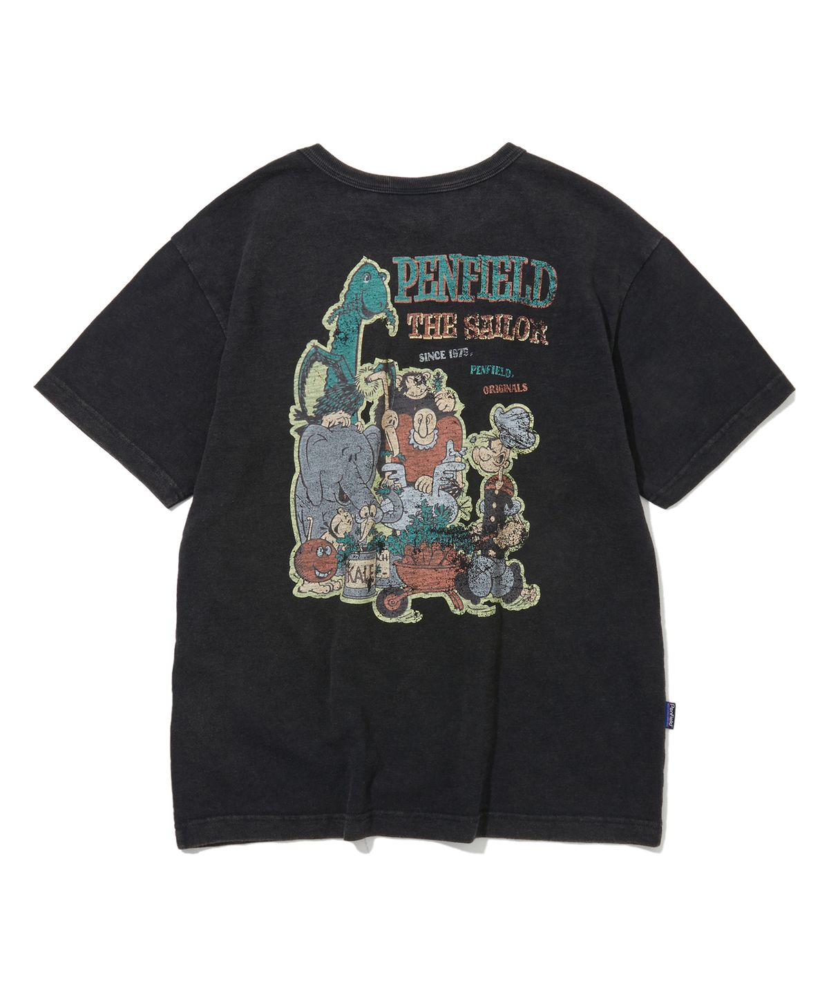 펜필드(PENFIELD) 슬럽 유니브 빈티지 아트워크 반팔 티셔츠 블랙_FS2KT18U