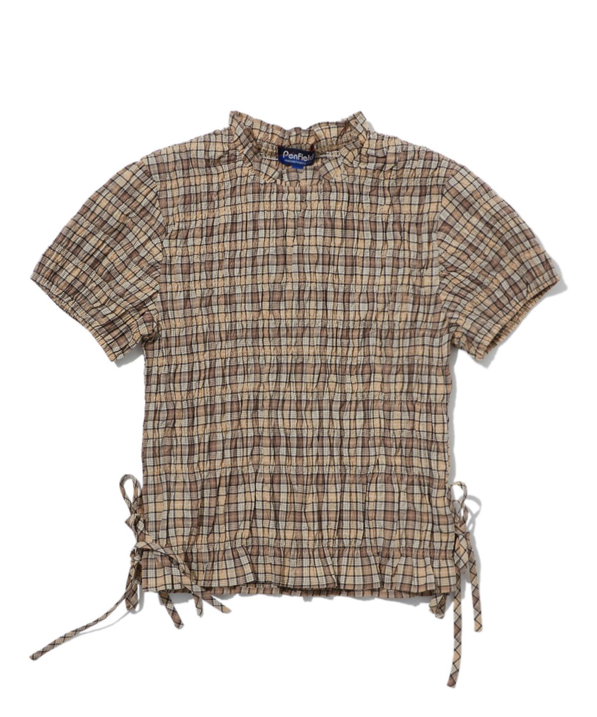 펜필드(PENFIELD) 빈티지 스모킹 블라우스 베이지_FS2WR12F