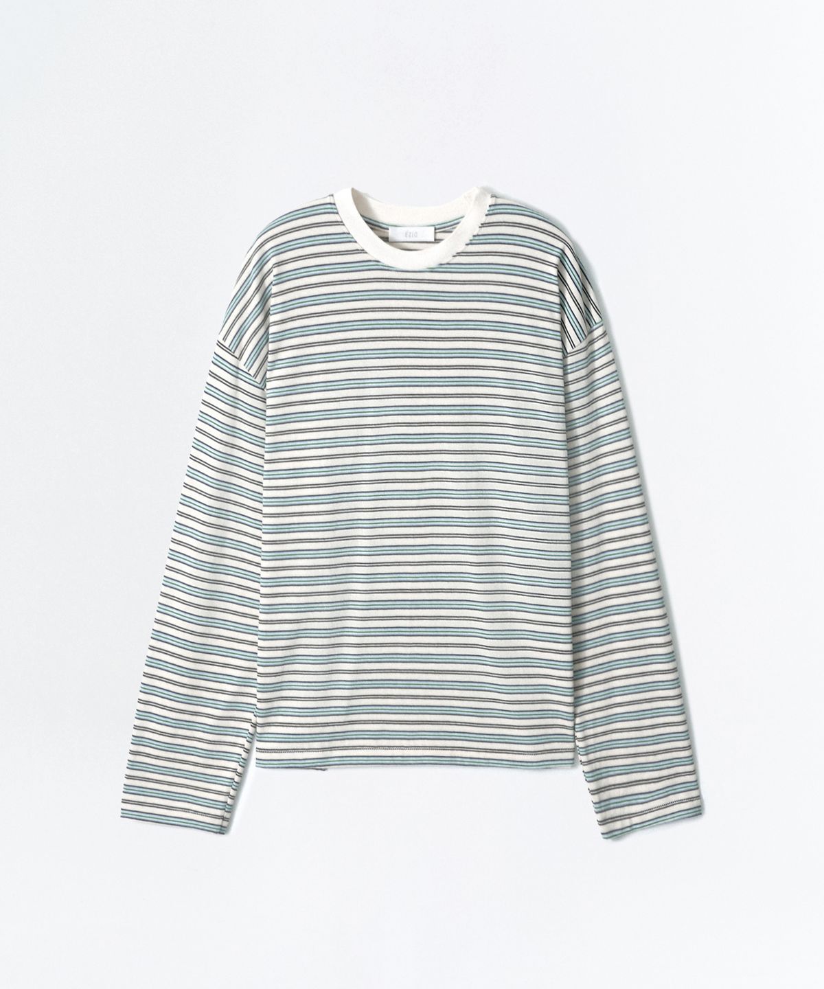 이지오(EZIO) Variety Stripe LS T-shirt_Ivory