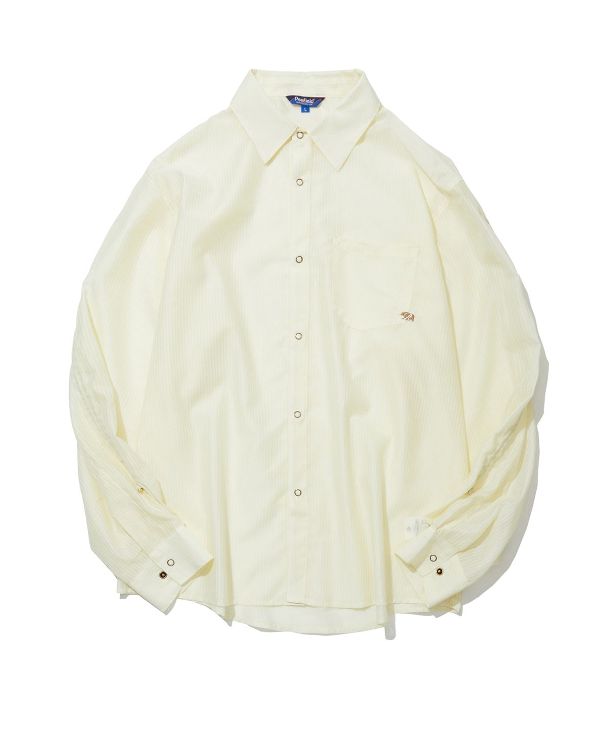 펜필드(PENFIELD) 슬리브 스트링 시어 셔츠 레몬_FS2WR23U