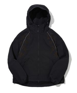 플라워자수 후드 바람막이 블랙_FS1WJ16U