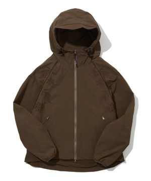 플라워자수 후드 바람막이 브라운_FS1WJ15U