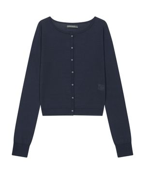 038 COLORED BUTTON CARDIGAN NAVY