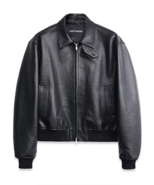 고트 레더 코어드 블루종 BLACK