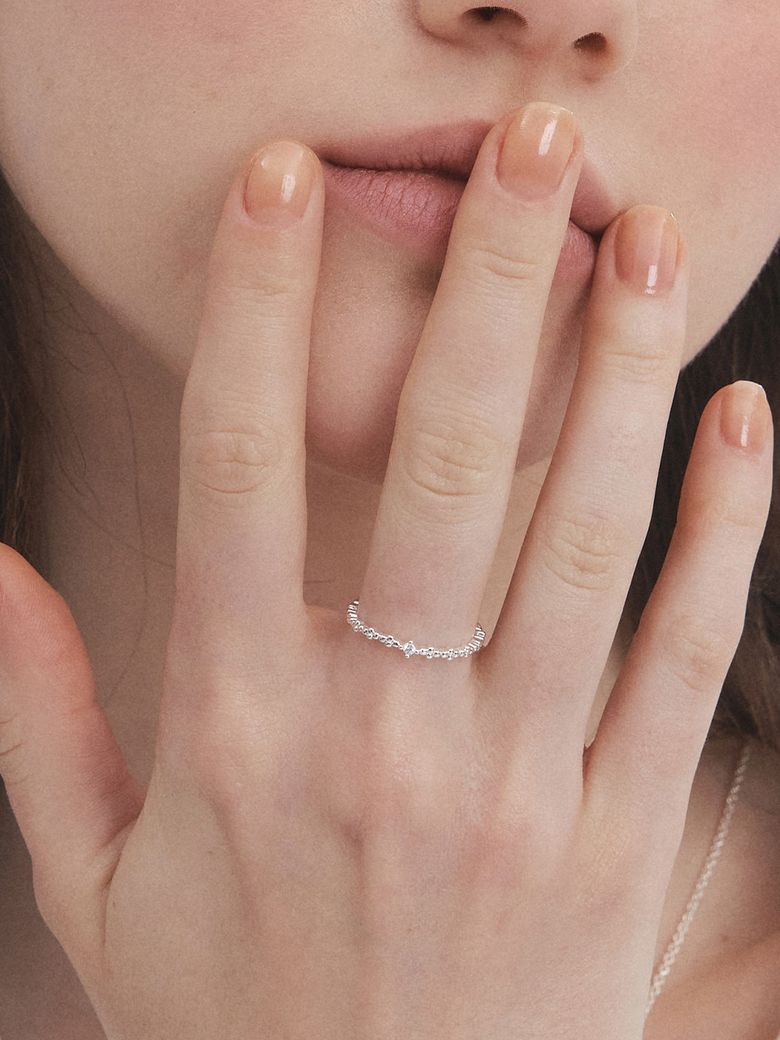 [silver925] dewy cubic ring