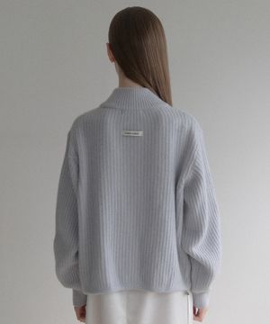 esy cashmere kara knit zip up (스카이)