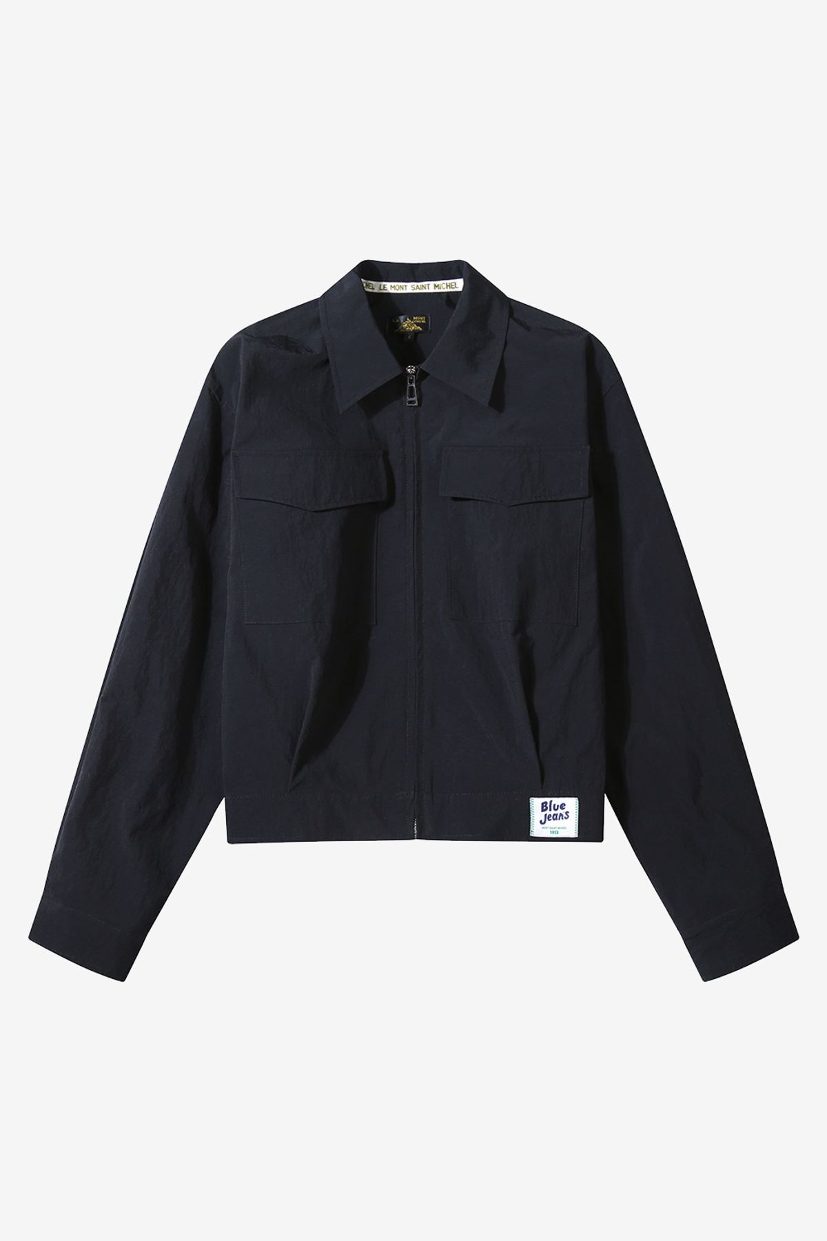 르몽생미셸(LE MONT ST MICHEL) Out Pocket Blouson Jumper_Black