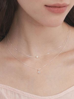 bloom pearl layered necklace