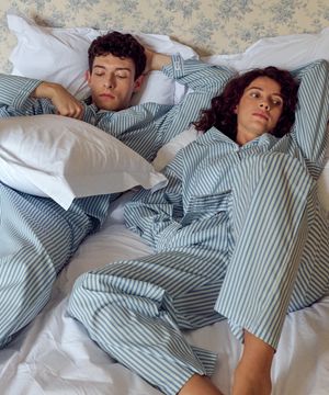 [2PACK] (uni) 블루모먼트 코튼블렌드 긴팔 잠옷 세트