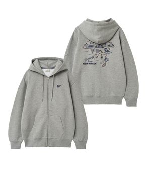 코네티컷 후드 집업_그레이