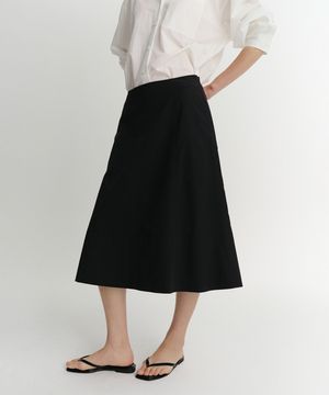 LAYN STITCH LINE SKIRT (BLACK)