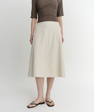 LAYN STITCH LINE SKIRT (CREAM)