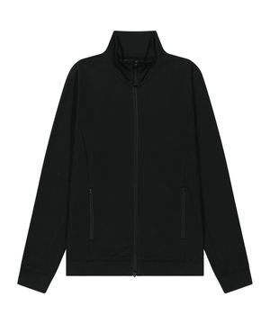 038 BASIC JERSEY ZIP-UP BLACK