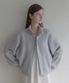 esy cashmere half knit zip up (스카이)
