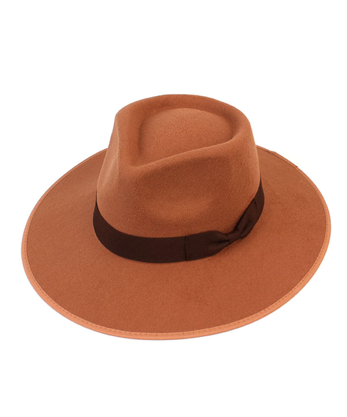 유니버셜 케미스트리(UNIVERSAL CHEMISTRY) Ribbon Wool Brown Edge Fedora  페도라