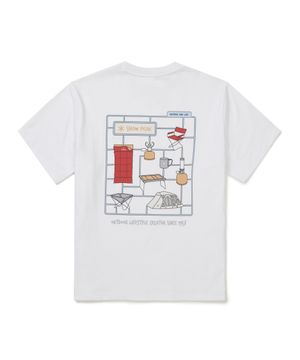 코튼 캠핑 용품 반팔 티셔츠 (S26MUFTS78) White