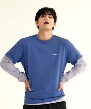 코튼 캠핑 용품 반팔 티셔츠 (S26MUFTS78) Blue