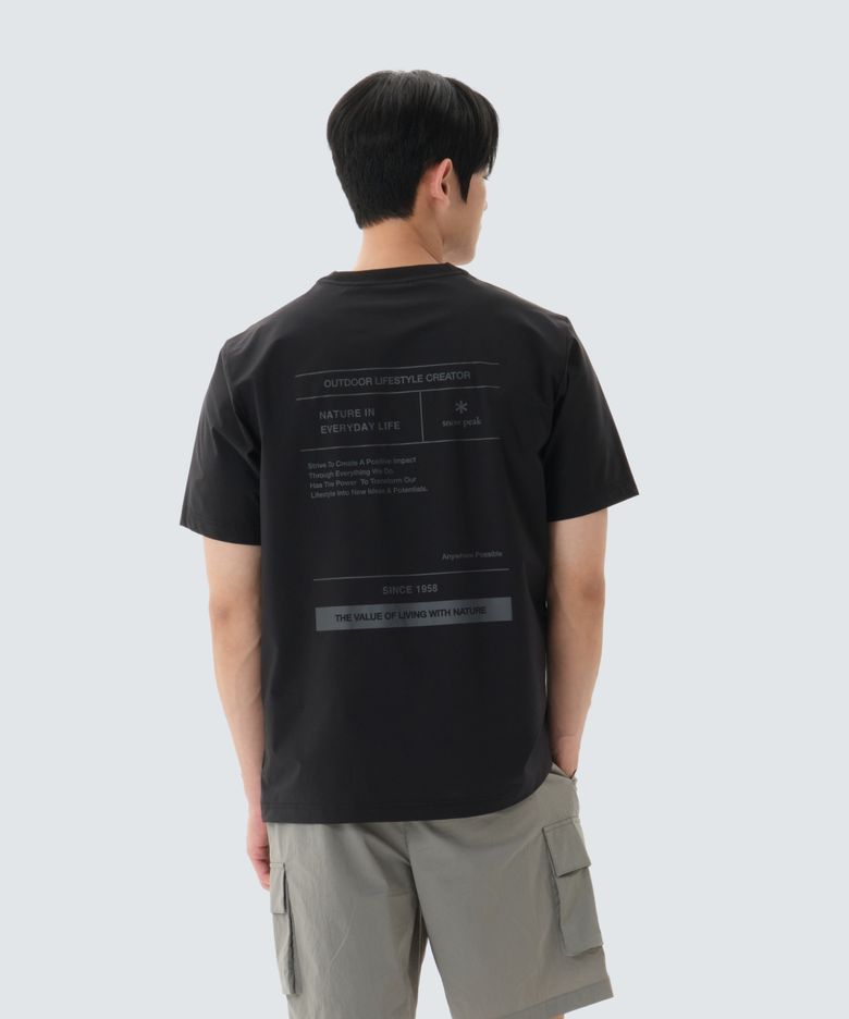 37.5 레터링 반팔 티셔츠 (S26MMTTS38) Black