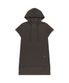038 MINI WAFFLE HALF HOODIE ONE PIECE CHARCOAL