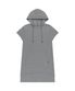 038 MINI WAFFLE HALF HOODIE ONE PIECE MELANGE GREY