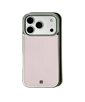 스트라이프 글라스 범퍼 케이스_핑크