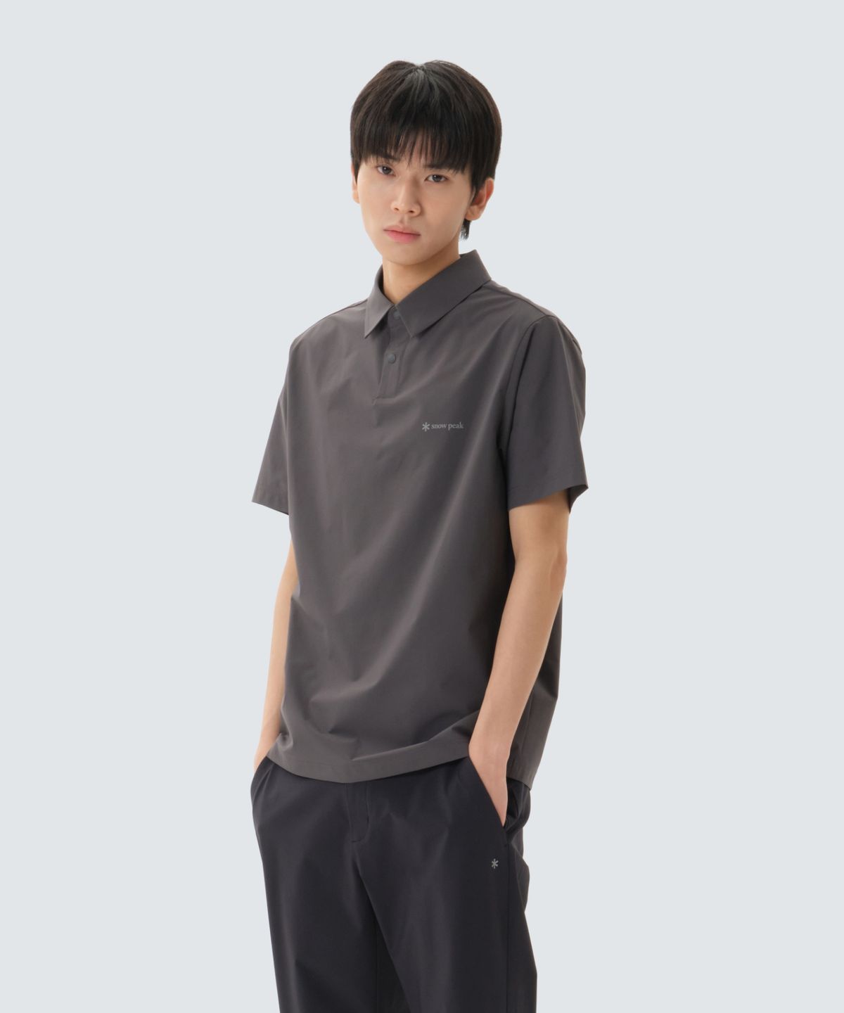 스노우피크 어패럴(SNOWPEAK APPAREL) 37.5 폴로 반팔 티셔츠 (S26MMTPS36) Charcoal