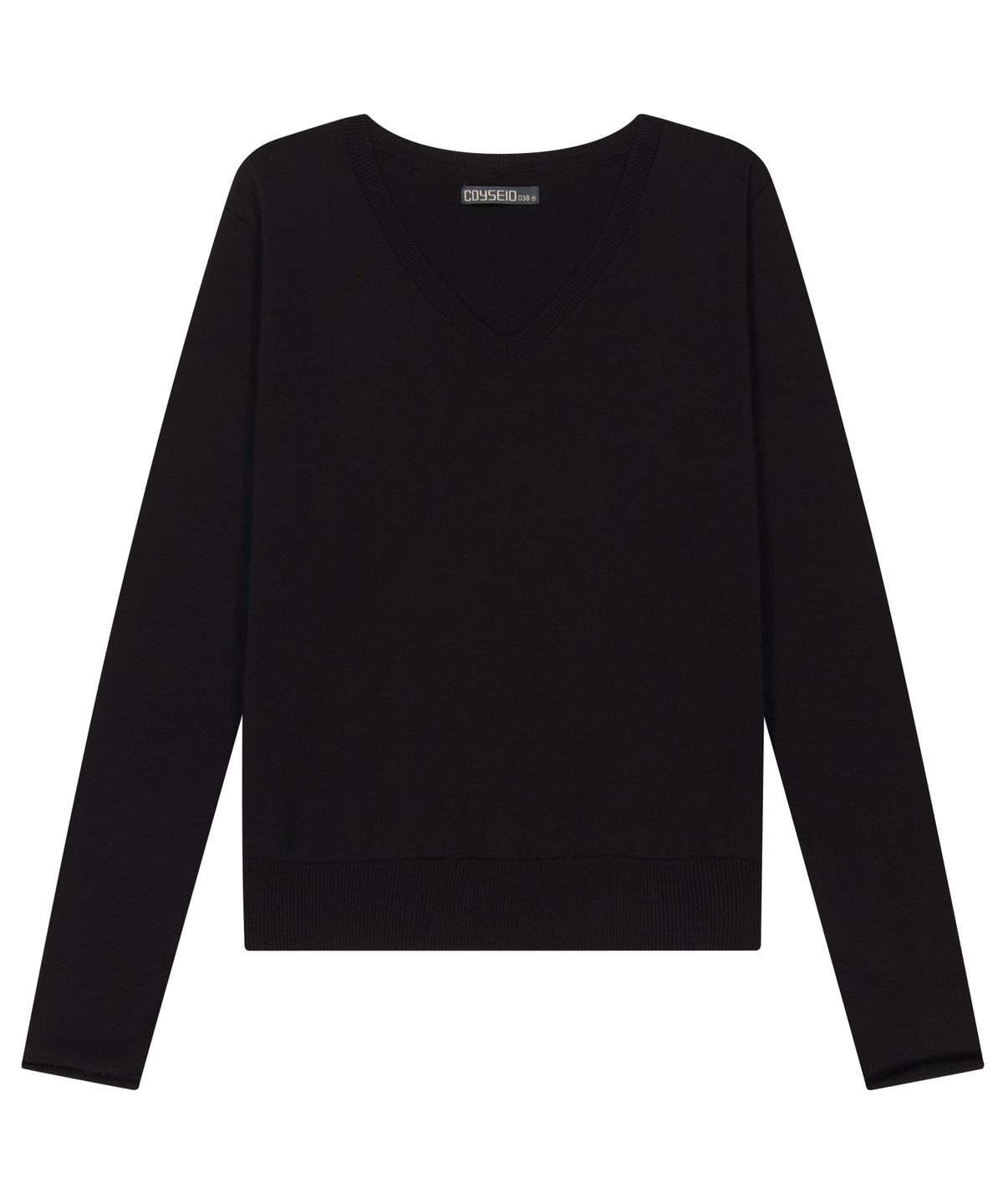 코이세이오 038(COYSEIO 038) 038 BASIC V-NECK KNIT BLACK